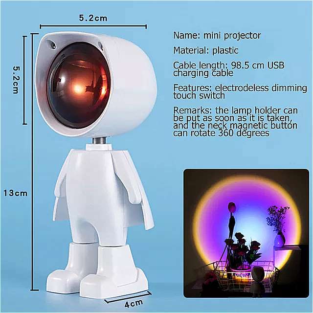 爆安プライス 壁 の 装飾 led ロボット プロジェクター 雰囲気 ライト タッチ制御 調整可能 な サンセット レインボー サン バック  グラウンド プロジェクション ランプ www.servitronic.eu