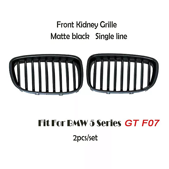 1 セット カー ボンファイバー ブラック フロント バンパー レーシング グリル 腎臓 グリル bmw 5 シリーズ gt F07 GT5 m スポーツ パフォーマンス アクセサリー