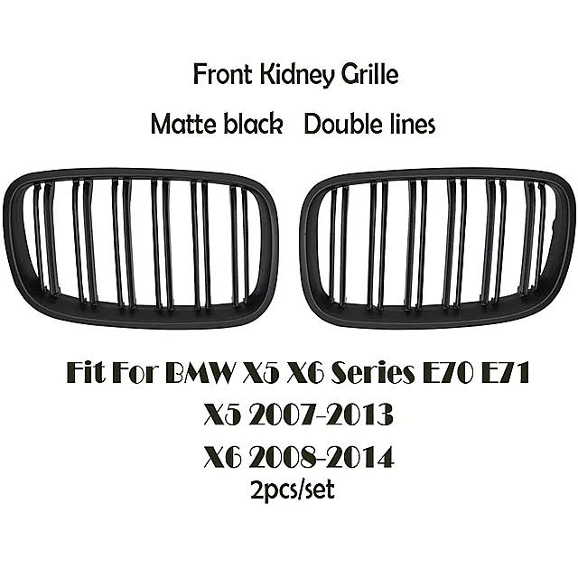 Zemar カーボンファイバー ブラック フロント バンパー レーシング グリル 腎臓 グリル bmw X5 E70 X6 E71 2007-2014 m パワー スポーツ アクセサリー