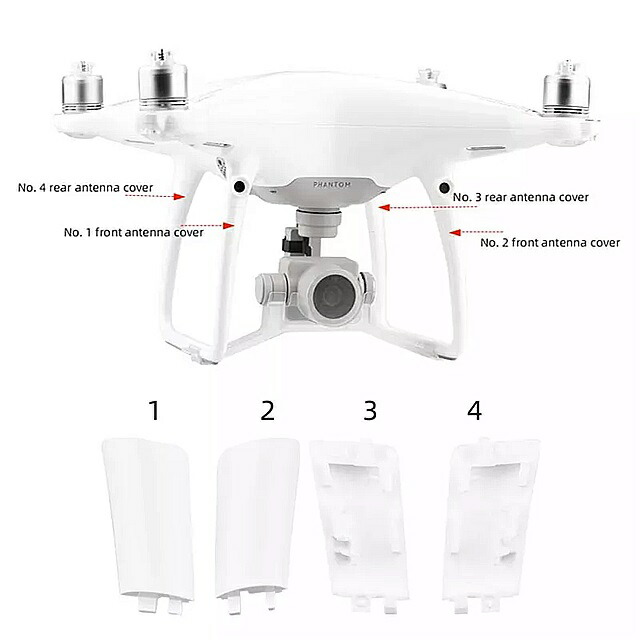 4個djiファントム4プロ プロV2.0 ドローン 着陸ギアアンテナ カバー 交換脚 キャップ修理部品交換 アクセサリー 【返品?交換対象商品】