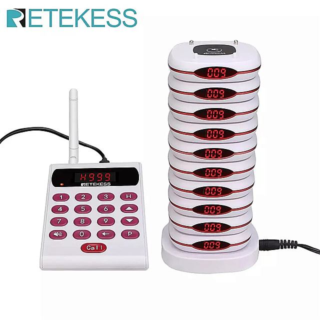 retekess TD161 レストラン ポケット ベル wireles レストラン のページング システム キュー管理 教会 保育園 クリニック ポケット ベル キュー システム