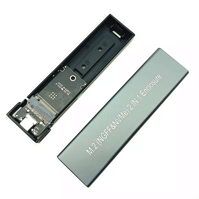 市場 M2 タイプc M.2 デュアル usb nvme ケース アダプタ 3.1 SSD エンクロージャ