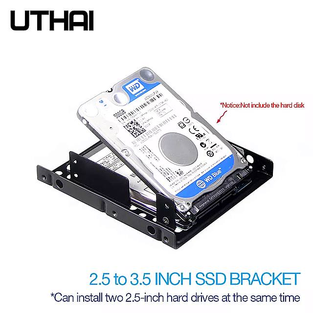 Uthai G16 厚い二層 ハード ドライブ ブラケット 2.5 3.5 インチ ディスク ベイノートブック ラップトップ固体状態 ssd  【即納！最大半額！】