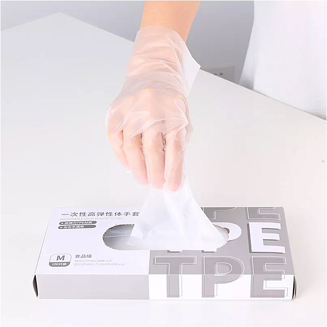 CKTech.disposable耐性耐性tpe手袋レストランバーベキュー透明エコフレンドリーな手袋キッチンガーデンアクセサリー