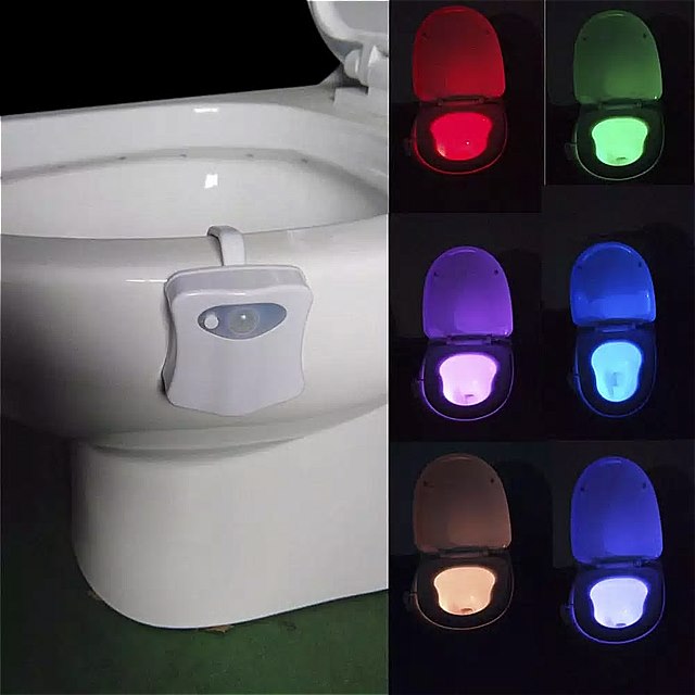 インテリジェント LED トイレ ライト pir モーションセンサー 付き 常夜灯 防水 バスルーム とトイレのボウル用 8色 全商品オープニング価格