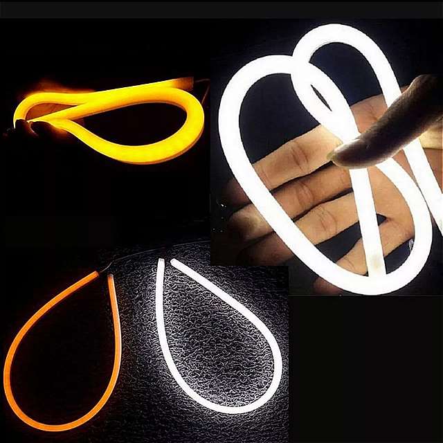 フレキシブル led カー ストリップ ,drlデイタイム ランニング ライト ,エンジェルアイ,方向指示器,45cm,5w,2個