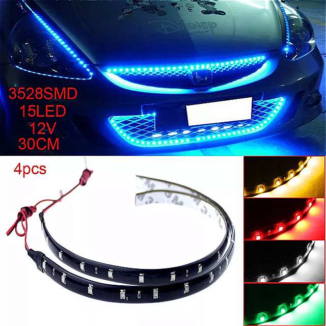 日本未入荷 車の LED ストリップ ライト 車のデイタイムランニング 用の 防水 装飾 30cm 3528 smd  xn--ceaveigabolos-jgb.com.br