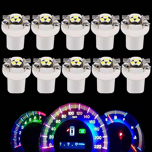自動車 用 LED 電球 10個 T5 B8 5d 8 5d b8 5 超高輝度 2016 チップ 車 用 ウェッジ インジケーター 自動車 用 器具 用