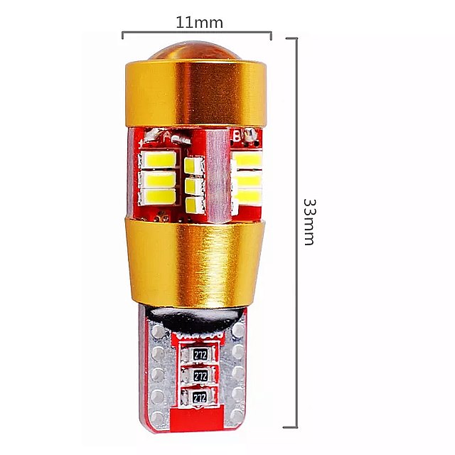 超お買い得！】 T10 超高輝度 27 SMD LED プロジェクターレンズ オート ウェッジ インテリア 読書 ランプ 192 W5W 27SMD  車 マーカー ライト 駐車 電球 12V dumaninho.com.br