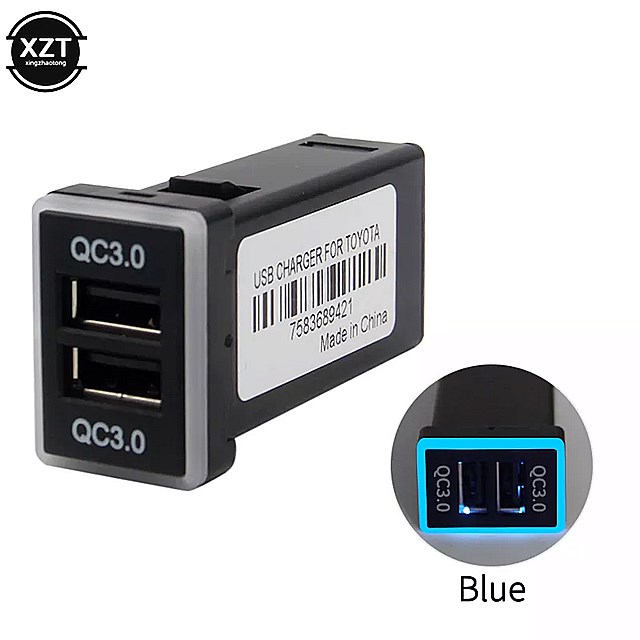 往復送料無料 QC3.0 quickcharge 車の 充電 器ダブル usb iphone サムスン 電話 pda dvr アダプタ プラグ プレイの トヨタ somaticaeducar.com.br