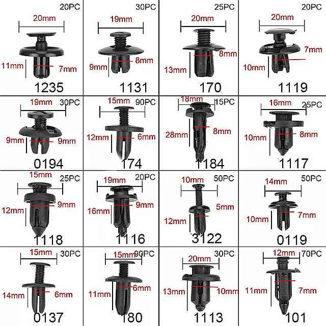 高価値セリー 全 車 用ファスニングクリップ キット バンパーリベットプレッシャーピン ドア トリム 6 ピース 箱 Www Tsujide Co Jp