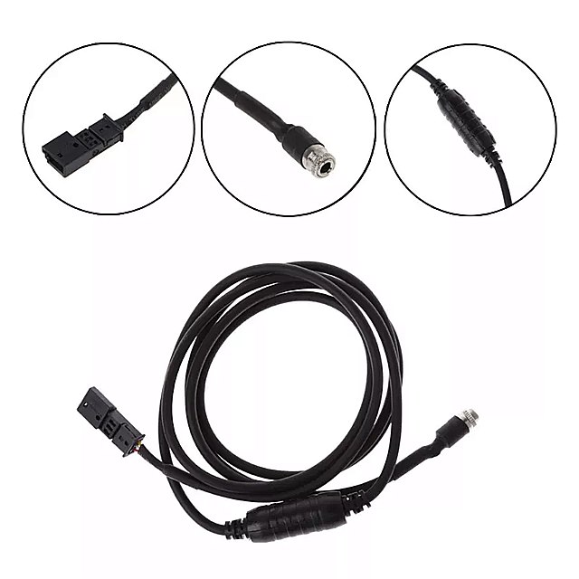 AUX オーディオ 入力 アダプタ 女性 3 ピン ケーブル BMW E39 E53 E46 X5 BM54 16:9 cd 新