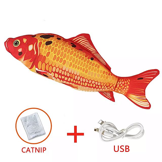 猫 用の柔らかい 電子 魚の形 をした おもちゃ Usb 充電 付きの シミュレーションゲーム 卓越