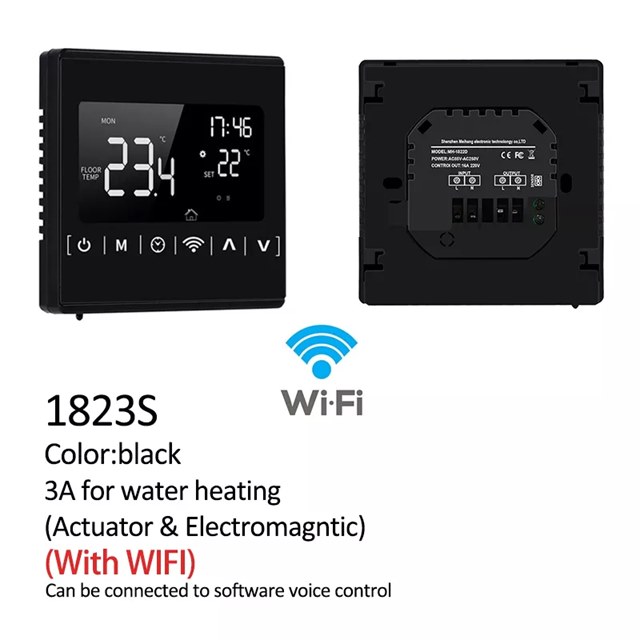 美品 Tuya wifi 接続 サーモスタット 電気 床暖房 水温 コントローラー lcd タッチ スクリーン 付き リモコン 温度制御  levolk.es