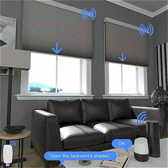 うのにもお得な バッテリー内蔵のブラインド WiFi Zemismart 音声センサー ブラインドモーター Tuya- 充電式シャッター  Google制御 強化 ボディケア