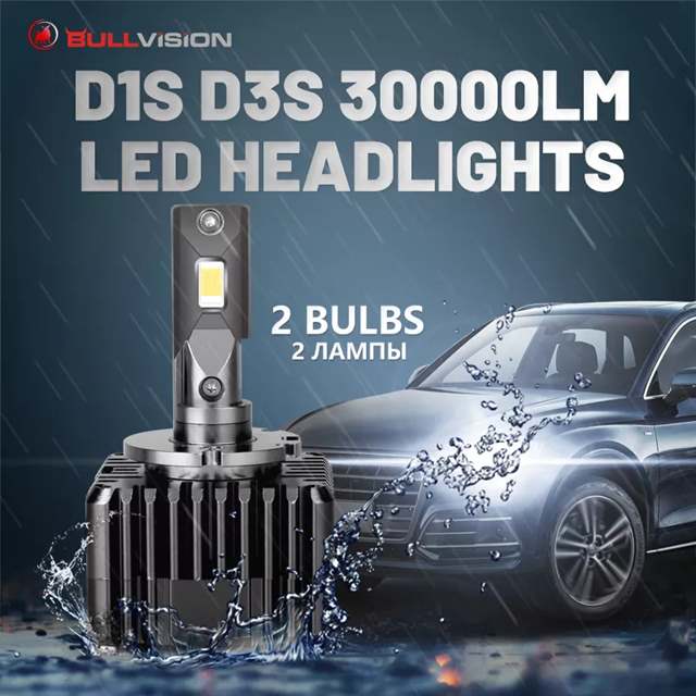 D3S led ヘッドライト 30000LM hid D1S canbus エラー フリー D2S D4S D5S D8S 6000 ハイビーム D3R D4R 最新コレックション D2C D3C 18k D1R D2R 35ワット ロービーム 宅配便送料無料 D1C D2H