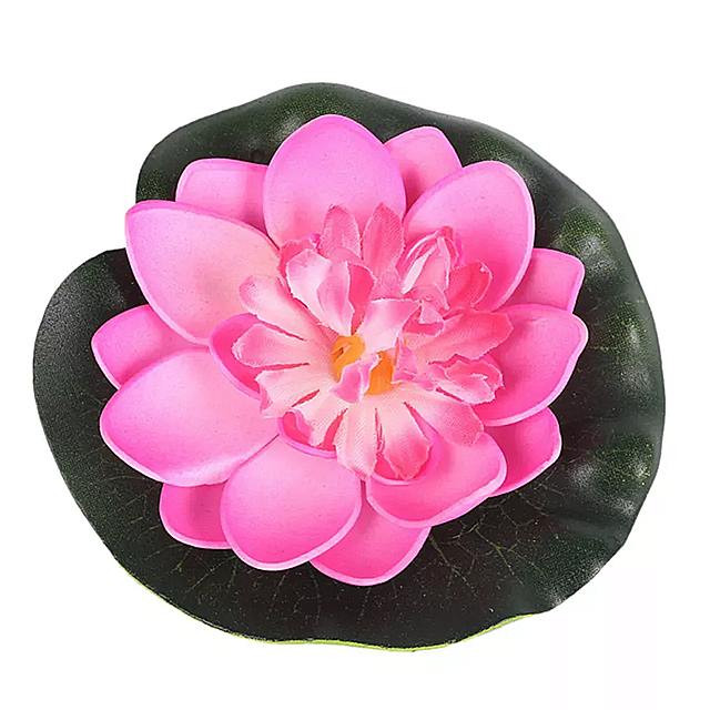 造花 蓮の花 蓮華 5個セット ロータス Lotus 浮かせ花 フローティングフラワー アートフラワー フェイクフラワー アジアン雑貨 お得 フローティング フラワー 雑貨 アジアン小物 造り花 華 風水 風景 ホームデコレーション Aio Online Store 装飾のための人工蓮の花の