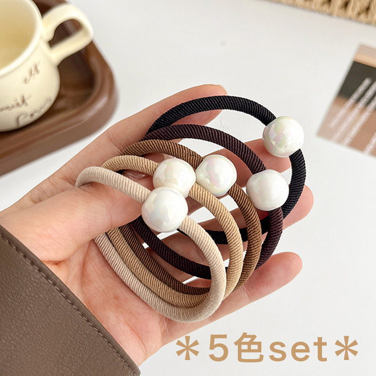 楽天市場】ヘアゴム 5色セット 5個セット シンプル プチプラ お