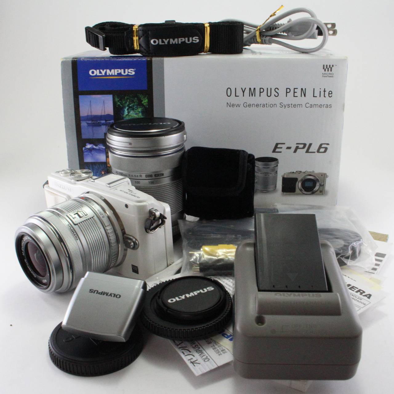 OLYMPUS ミラーレス一眼 PEN E-PL6 EZ Lite DZKIT E-PL6 EZダブル