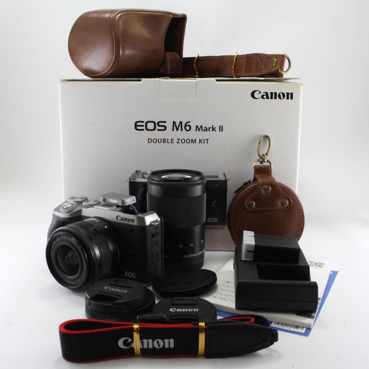 【中古】Canon ミラーレス一眼カメラ EOS M6 Mark II ダブルズームキット シルバー EOSM6MK2SL-WZK｜JSH camera　店 79,860円