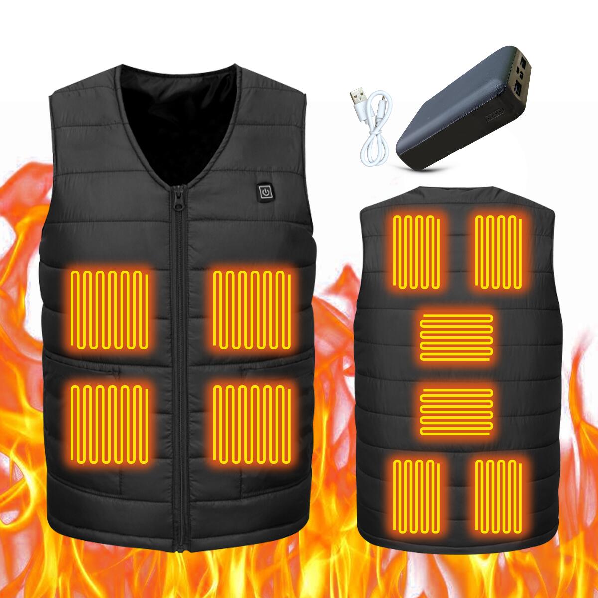 電熱ベスト‼️XL ヒーターベスト 日本製発熱線 防寒 電熱ウェア 軽量 丸洗い