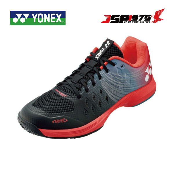 貨物輸送無料 YONEX ヨネックス 庭球 オムニ 粘土用 POWER CUSHION AERUSDASH 4 WIDE GC パワークッションエアラスダッシュ4広々としたGC shtad4wg 519 コーラル赤いこと／黒いこと ユニ一発やる 22.5糎 2024SS