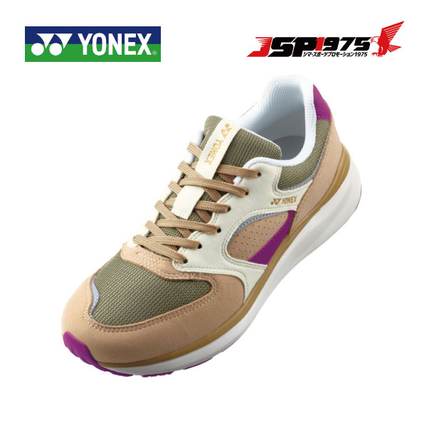 送料無料 ヨネックス YONEX パワークッション123 shw123 ウィメンズ ウォーキング ベージュ／ピンク 315 3.5E 22.0cm 2024年8月発売｜JSP1975　店