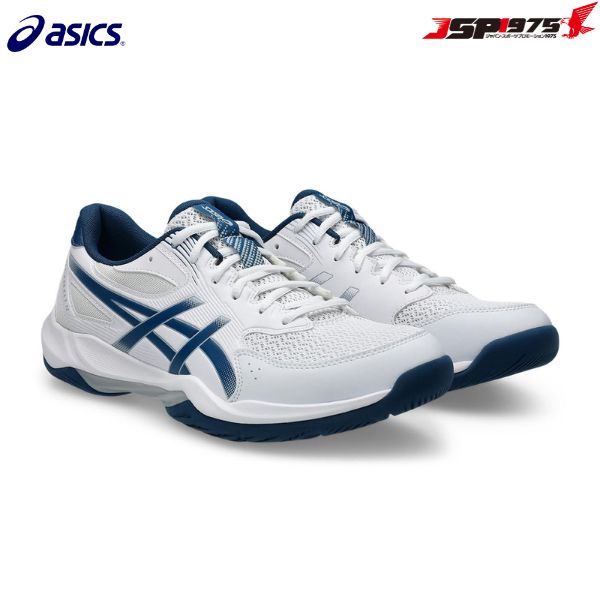 貨物輸送無料 asics アシックス GEL-ROCKET 12 先だつものロケット花火12 排球シューズ ハンドボールシューズ バトミントンシューズ インドア運動競技 座布団性 釣りあい性 男女兼用 ユニ一発やる 25.5糎 白いこと マコブルー 白 青 1073A080