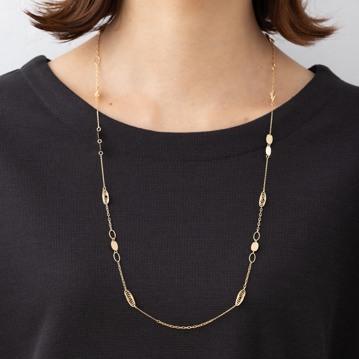 楽天市場】約70cm デザイン チェーン ネックレス ペーパークリップ