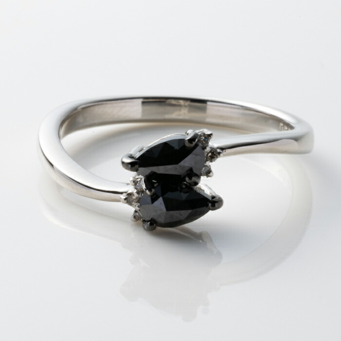 pt950 天然ブラックダイヤハートシェイプリング 楽天市場】Pt950 ブラックダイヤ ハートシェイプ リング 0.67カラット