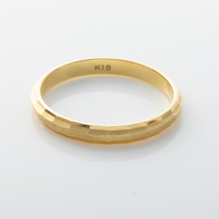 K18クロス（十字架）透かしゴールドリング　14号　526K2508 K18クロス（十字架）透かしゴールドリング 14号 526K2508 K18