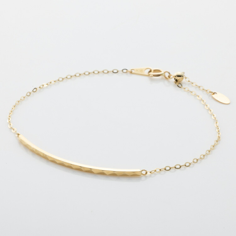 eye ＊K18ゴールド＊バータイプ ブレスレットです 楽天市場】バータイプ プレート ブレスレット K18 YG 18金