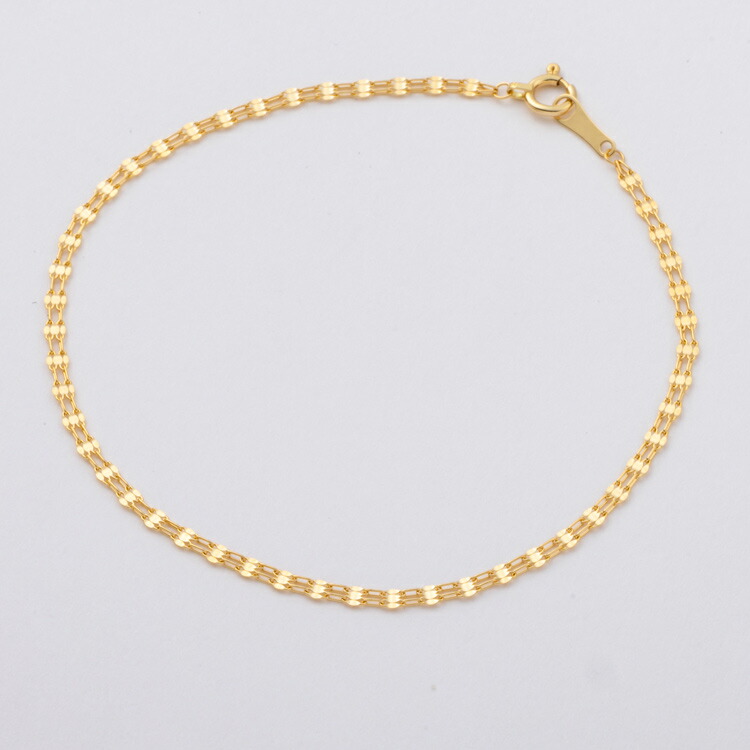 (B062413)K18 YG ブレスレット デザイン アクセサリー 18金 VALUABLE