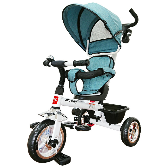 楽天市場 Jtc 3in1 Tricycle ペールブルー 三輪車 手押し棒 かじとり おしゃれ シンプル 子供 赤ちゃん 乗り物 乗用玩具 クリスマス 誕生日 プレゼント 1歳 2歳 3歳 4歳 Jtc For Baby 楽天市場店