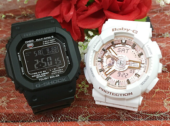 正規激安 楽天市場 恋人たちのgショック ペアウオッチ G Shock Baby G ペア腕時計 カシオ 2本セット Gショック ベビーg Gw M5610 1bjf Ba 110 7a1jf 人気 ラッピング無料 G Shockあす楽対応 白 ホワイトあす楽対応 クリスマスプレゼント 時計のジュエリータイム