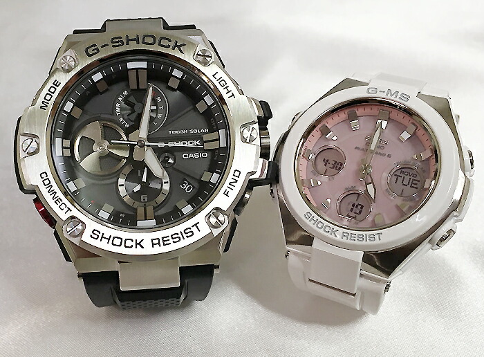 恋人たちのgショック高級ペアウォッチ G Shock Baby G ペア腕時計 カシオ 2本セット Gショック ソーラー Gst B100 1ajf Msg W100 7a3jf 人気 ラッピング無料 あす簡単対応 クリスマスプレゼント Partydekoracija Com