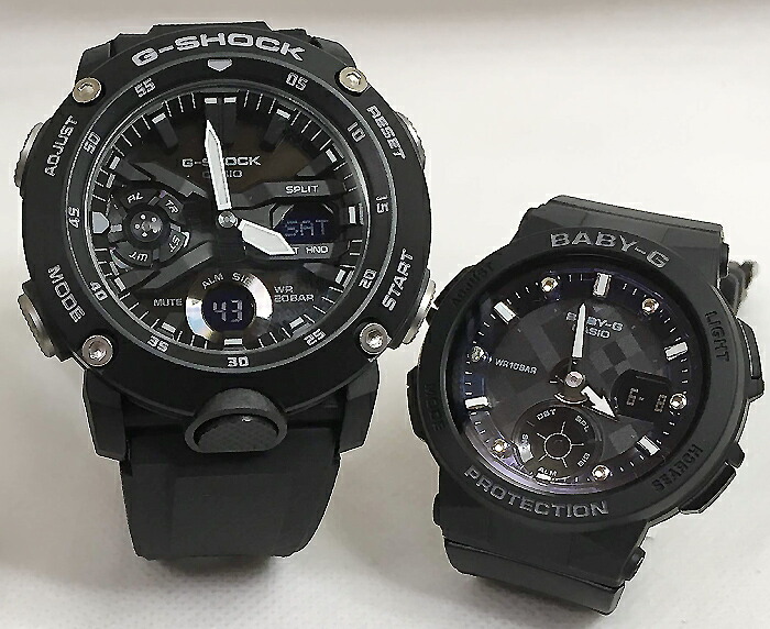 【愛の証 一緒にタフな時を刻もう】Gショック ペアウオッチ G-SHOCK BABY-G ペア腕時計 カシオ 2本セット アナデジ GA-2000S-1AJF BGA-250-1AJF 手書きの 　クリスマス　誕生日 御祝い還暦 銀婚式　結婚記念日　バレンタイン 婚約｜時計のジュエリータイム　ムラタ