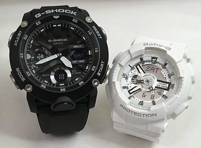 【愛の証 一緒にタフな時を刻もう】Gショック ペアウオッチ G-SHOCK BABY-G ペア腕時計 カシオ 2本セット アナデジ GA-2000S-1AJF BA-110-7A3JF 人気 婚約夫婦 高級クリスマス プレゼント おすすめ誕生日 御祝い還暦 銀婚式 結婚記念日 婚約|時計のジュエリータイム ムラタ