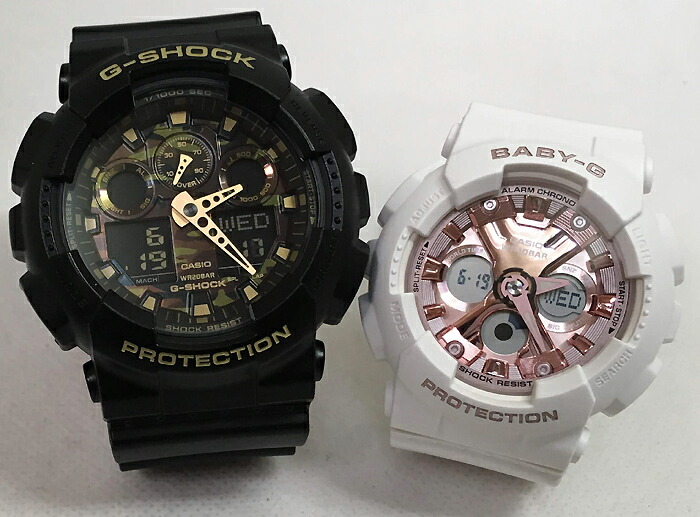 【愛の証 一緒にタフな時を刻もう】Gショック ペアウオッチ G-SHOCK BABY-G ペア腕時計 カシオ 2本セット アナデジ GA-100CF-1A9JF BA-130-7A1JF 婚約夫婦 高級クリスマス プレゼント おすすめ誕生日 御祝い還暦 銀婚式　結婚記念日バレンタイン｜時計のジュエリータイム　ムラタ 25,773円