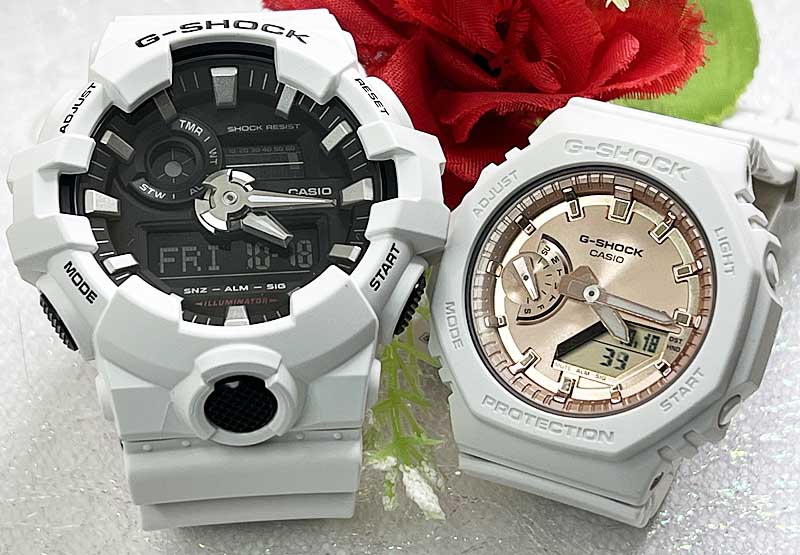 【愛の証 一緒にタフな時を刻もう】Gショック ペアウオッチ G-SHOCK BABY-G カシオ 2本セット gショックメタルシリーズ GA-700-7AJFGMA-S2100MD-7AJFF 電池式 アナデジ 限定モデル婚約夫婦 高級 クリスマス プレゼント おすすめ誕生日 御祝い|時計のジュエリータイム ムラタ