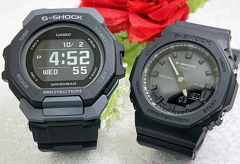 【愛の証 一緒にタフな時を刻もう】Gショック ペアウオッチ gショック 人気 婚約夫婦 高級クリスマス プレゼント おすすめG-SHOCK BABY-G ペア腕時計 カシオ 2本セット GBD-300-1JF GMA-P2100BB-1AJFクリスマス 誕生日 御祝い 銀婚式 結婚記念日|時計のジュエリータイム ムラタ