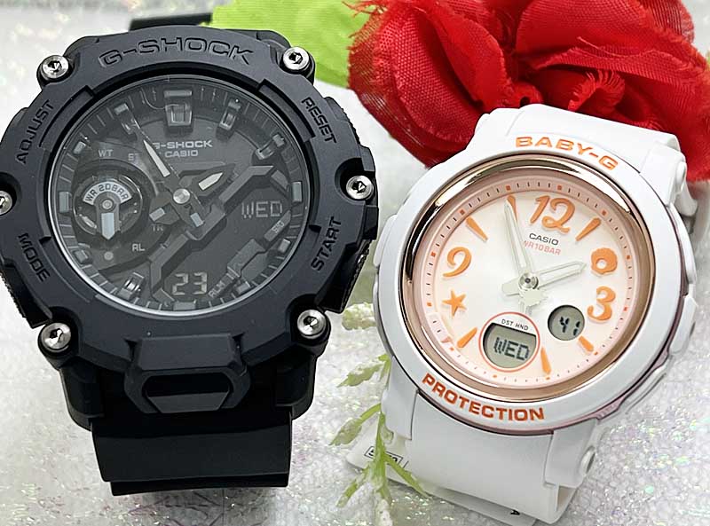 【愛の証 一緒にタフな時を刻もう】Gショックペアウオッチ Gショック ペア G-SHOCK BABY-G ペア腕時計 カシオ 2本セット GA-2200BB-1AJFBGA-290US-4AJF 婚約夫婦 高級 クリスマス プレゼント 誕生日 御祝い 還暦 銀婚式 結婚記念日 婚約|時計のジュエリータイム ムラタ