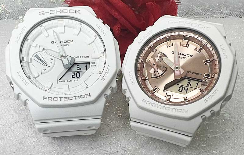 【愛の証 一緒にタフな時を刻もう】Gショック ペアウオッチ G-SHOCK BABY-G カシオ 2本セット gショックGA-2100-7A7JFGMA-S2100MD-7AJF 電池式 人気 婚約夫婦 高級　クリスマス プレゼント おすすめ誕生日 御祝い結婚記念日バレンタイン 婚約｜時計のジュエリータイム　ムラタ