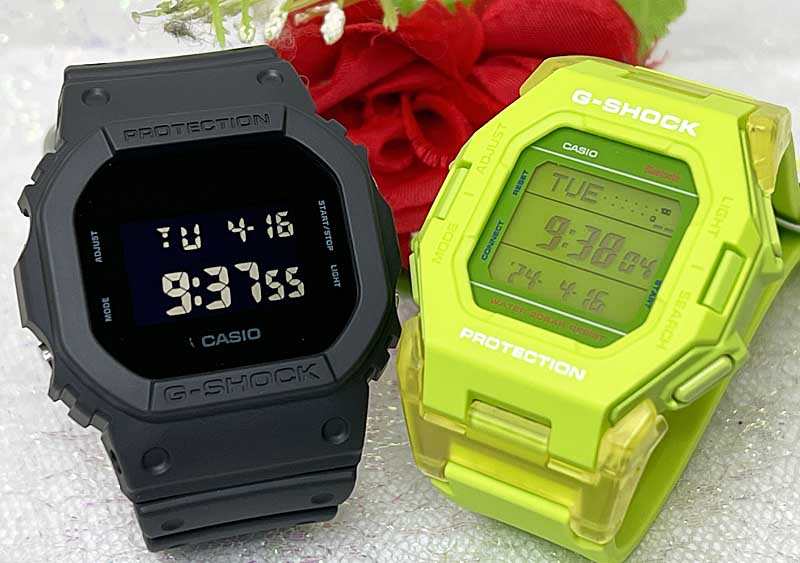【愛の証 一緒にタフな時を刻もう】ペアウオッチ gショックGショック ペアウオッチ G-SHOCK ペア腕時計 カシオ DW-5600UBB-1JFGD-B500S-3JFプレゼント ギフト クリスマス 誕生日 御祝い還暦 銀婚式 結婚記念日 バレンタイン 婚約|時計のジュエリータイム ムラタ
