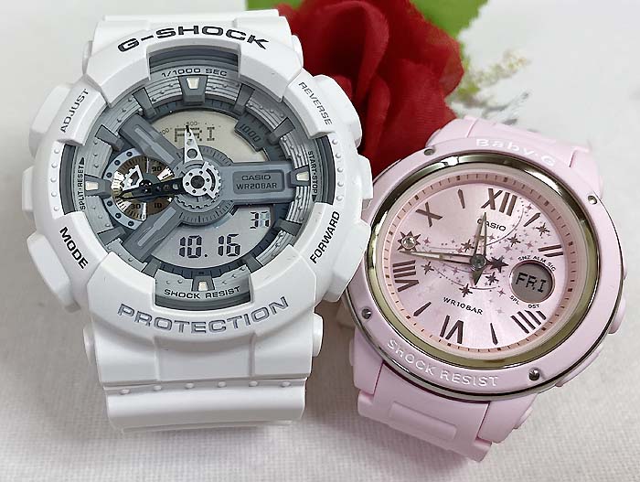 訳ありセール格安 恋人たちのgショック ペアウオッチ Gショック ペア G Shock Baby G ペア腕時計 カシオ 2本セット Gショック ベビーg アナデジ Ga 110c 7ajf Bga 150st 4ajf 人気 ラッピング無料 G Shock メッセージカード手書きします あす楽対応 クリスマス