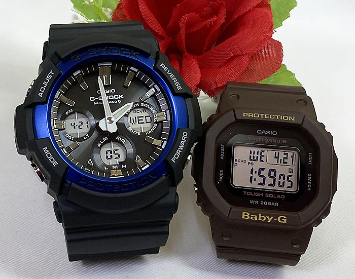 高知インター店 恋人たちのgショックペアウォッチ G Shock Baby G ペア腕時計 カシオ 2本セット 電波ソーラー Gショック Gaw 100b 1a2jf Bgd 5000uet 5jf 人気 ラッピング無料 手書きのメッセージカードお付けします あす楽対応 クリスマスプレゼント 時計の