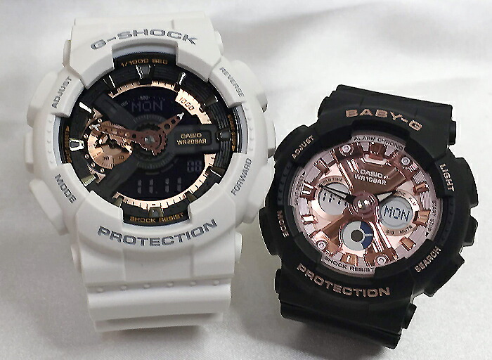 【愛の証 一緒にタフな時を刻もう】ウオッチ gショックGショックペアウォッチ G-SHOCK BABY-G ペア腕時計 カシオ 2本セット アナデジ GA-110RG-7AJF BA-130-1A4JF 夫婦 カップル 人気 婚約　夫婦 高級　クリスマス プレゼント おすすめ｜時計のジュエリータイム　ムラタ