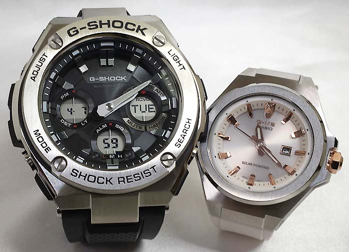 安いそれに目立つ ペア腕時計 Baby G G Shock 恋人たちのgショックペアウォッチ カシオ あす楽対応 ラッピング無料 人気 Msg S500 7ajf Gst W110 1ajf 電波ソーラー Gショック 2本セット ペアウォッチ