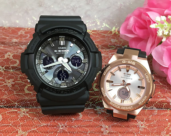 注目の 恋人たちのgショックペア G Shock Baby G ペアウォッチ ペア腕時計 カシオ 2本セット Gショック 電波ソーラー Gaw 100b 1ajf Msg W0g 1a1jf 人気 ラッピング無料 あす楽対応 クリスマスプレゼント 時計のジュエリータイム ムラタ 数量限定 特売