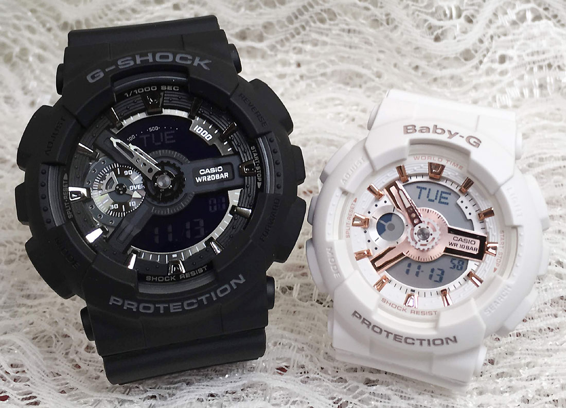 最も完璧な 恋人たちのgショックペアウオッチ Gショック ペア G Shock Baby G ペア腕時計 カシオ 2本セットgショック ベビーg アナデジ Ga 110 1bjf Ba 110rg 7ajf 人気 ラッピング無料 G Shock メッセージカード手書きします あす楽対応 クリスマスプレゼント 格安販売の